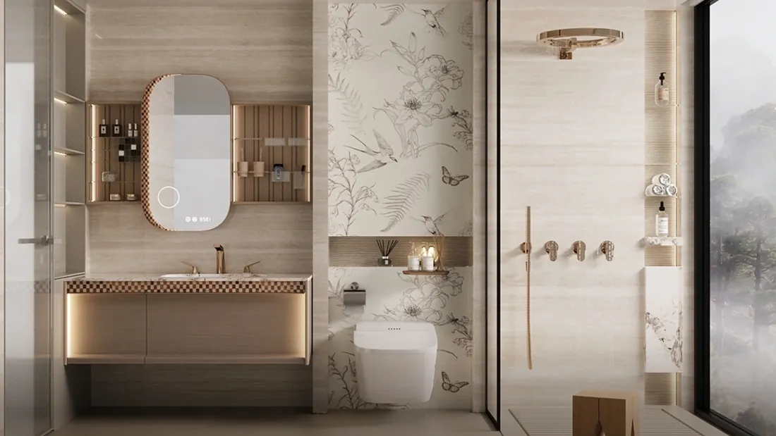 Bathroom Vanity design by OPPEIN Delhi NCR